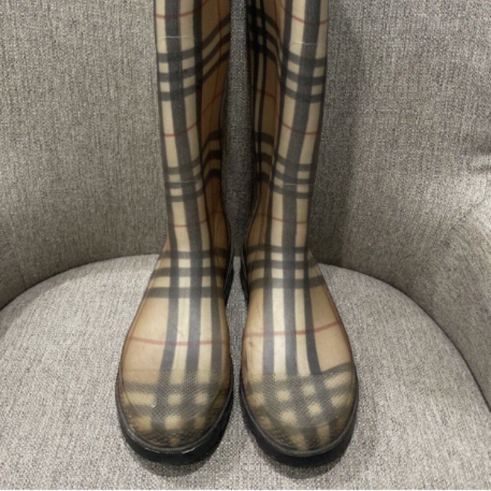 Burberry Haymarket Rain Boots